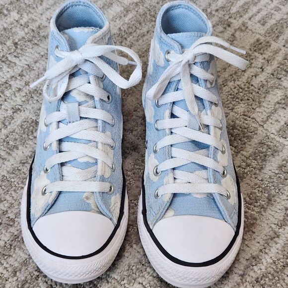Converse Chuck Taylor All-Star high tops clouds size 2 youth - Picture 4 of 10